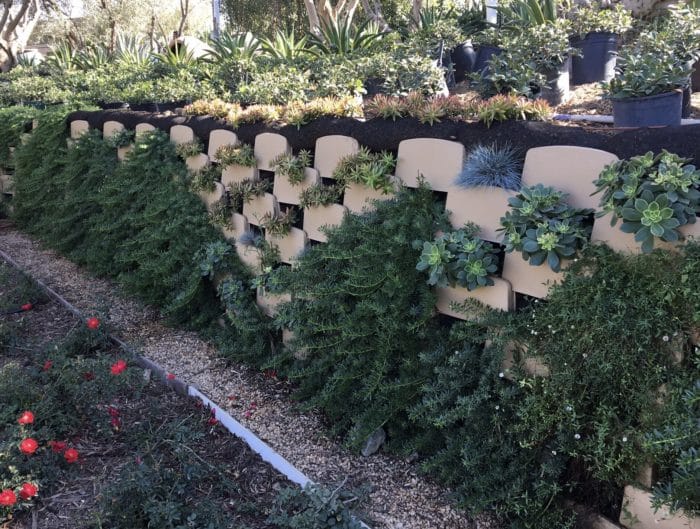 Planted varden living retaining wall
