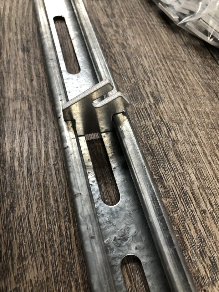 Twist key installed into unistrut channel