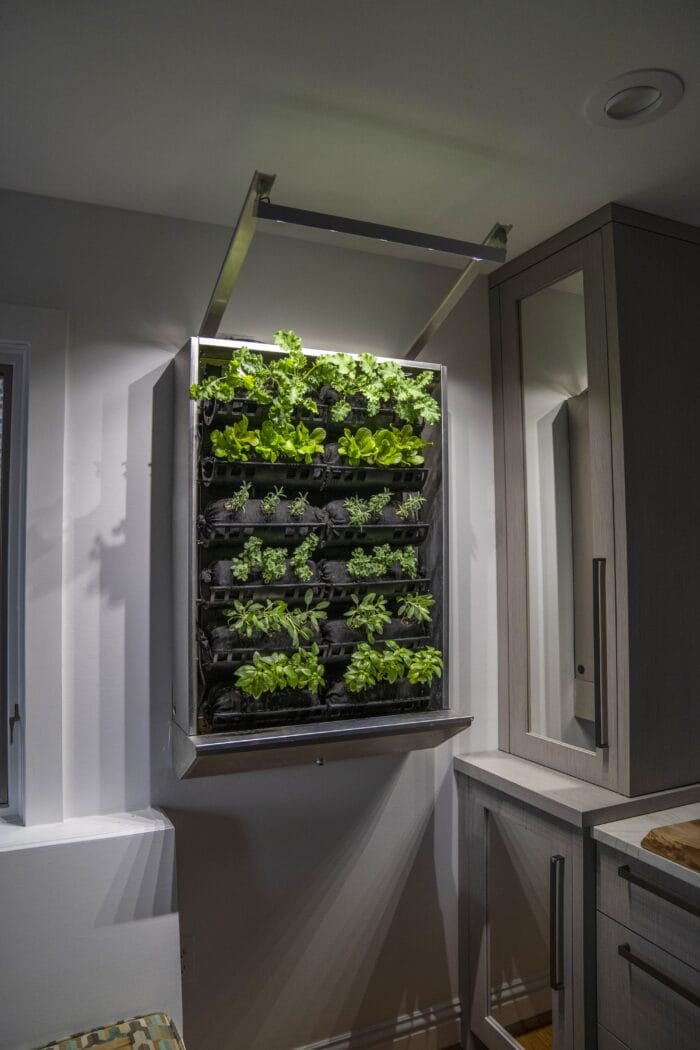 Installed and planted Varden indoor vertical garden 36