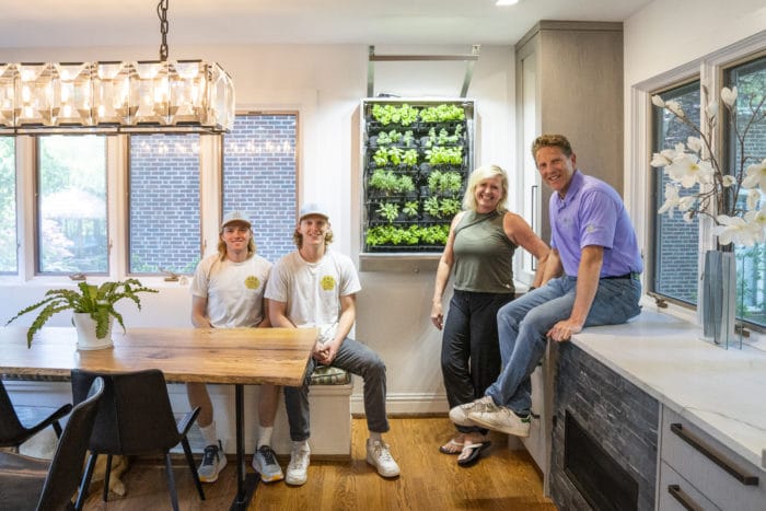 Indoor kitchen garden after install with the customer