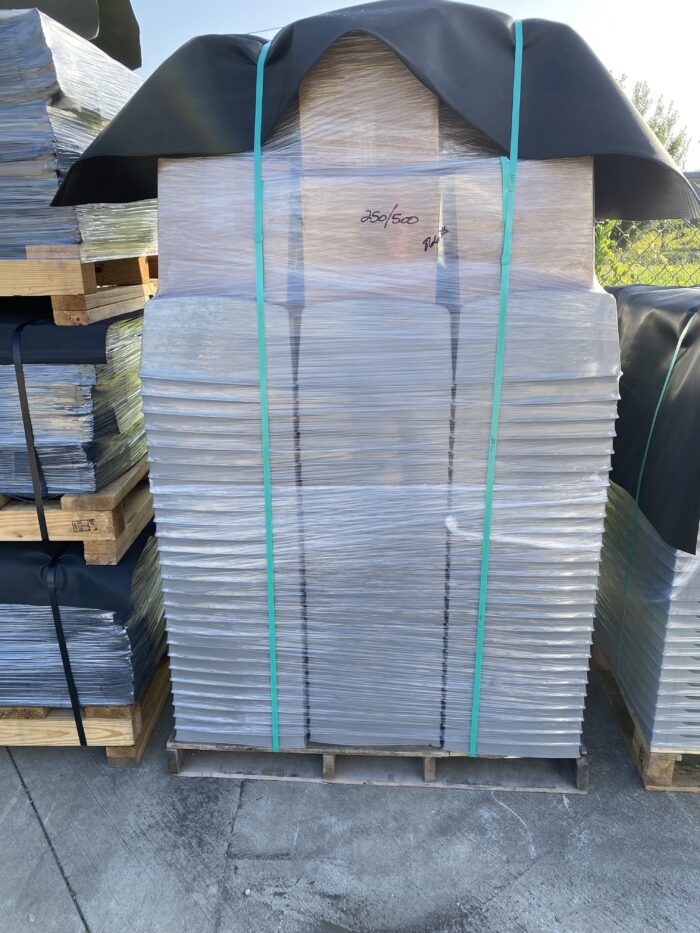 Full pallet of varden blocks with rails on top