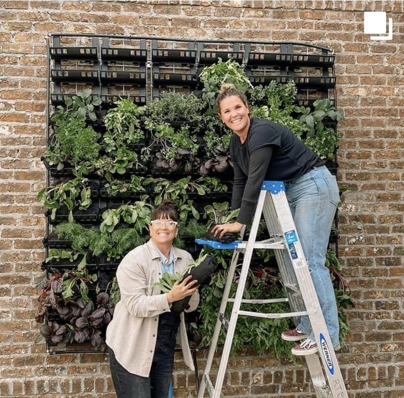 The Twins building a Varden vertical garden