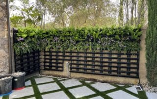 Mid install of a living wall