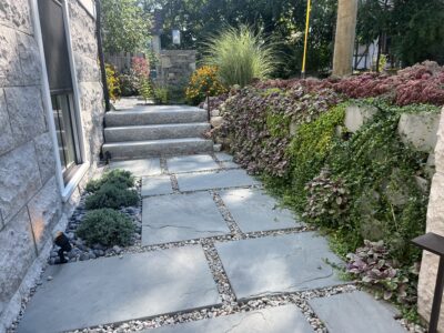 Living Retaining Wall in luxury home landscape