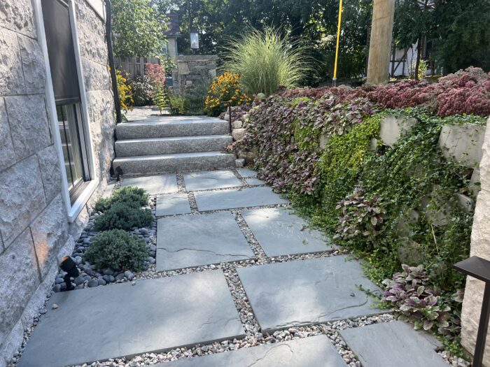 Living Retaining Wall in luxury home landscape