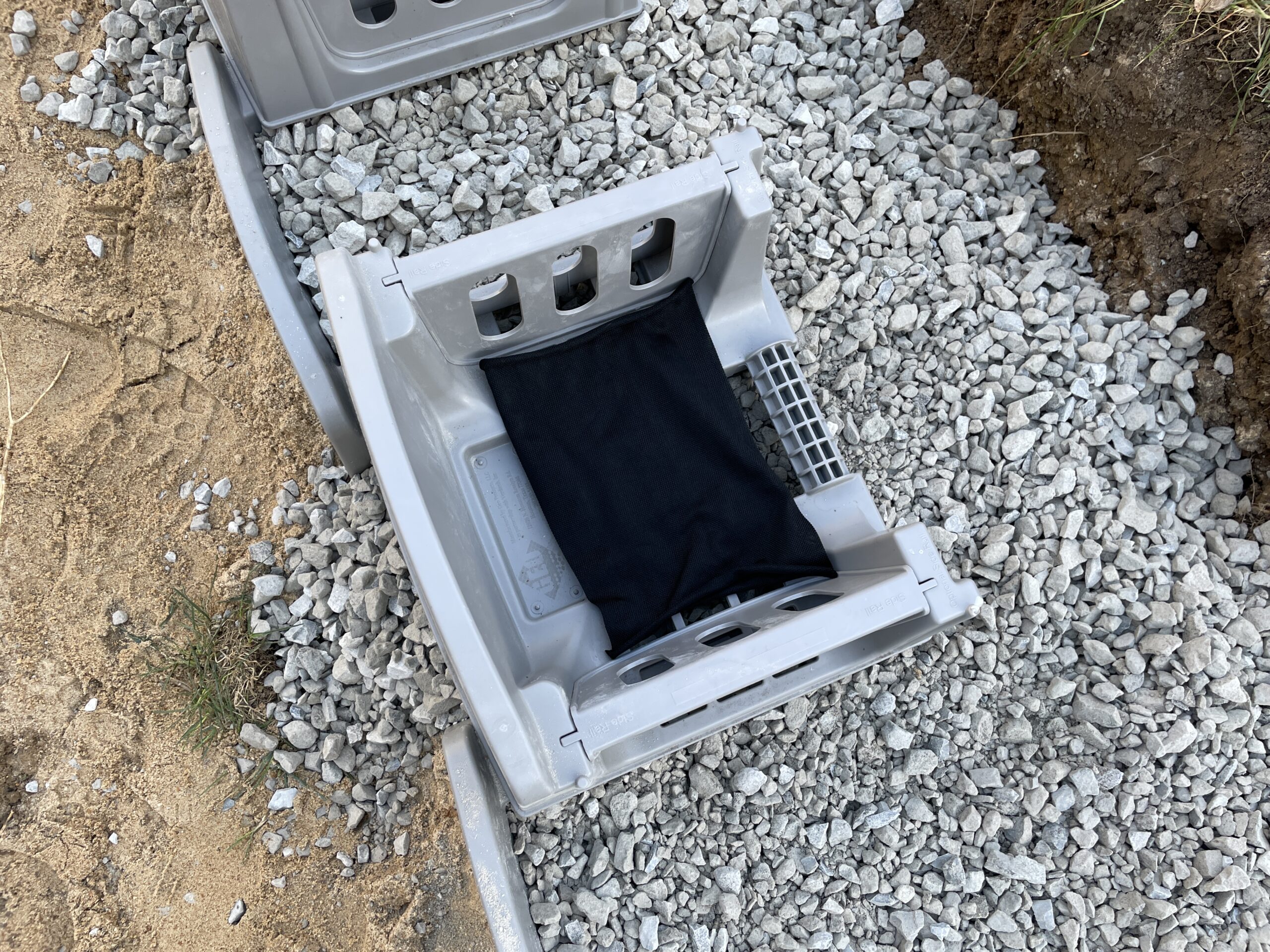 Varden block liner placed into the bottom of the block prior to filling with soil