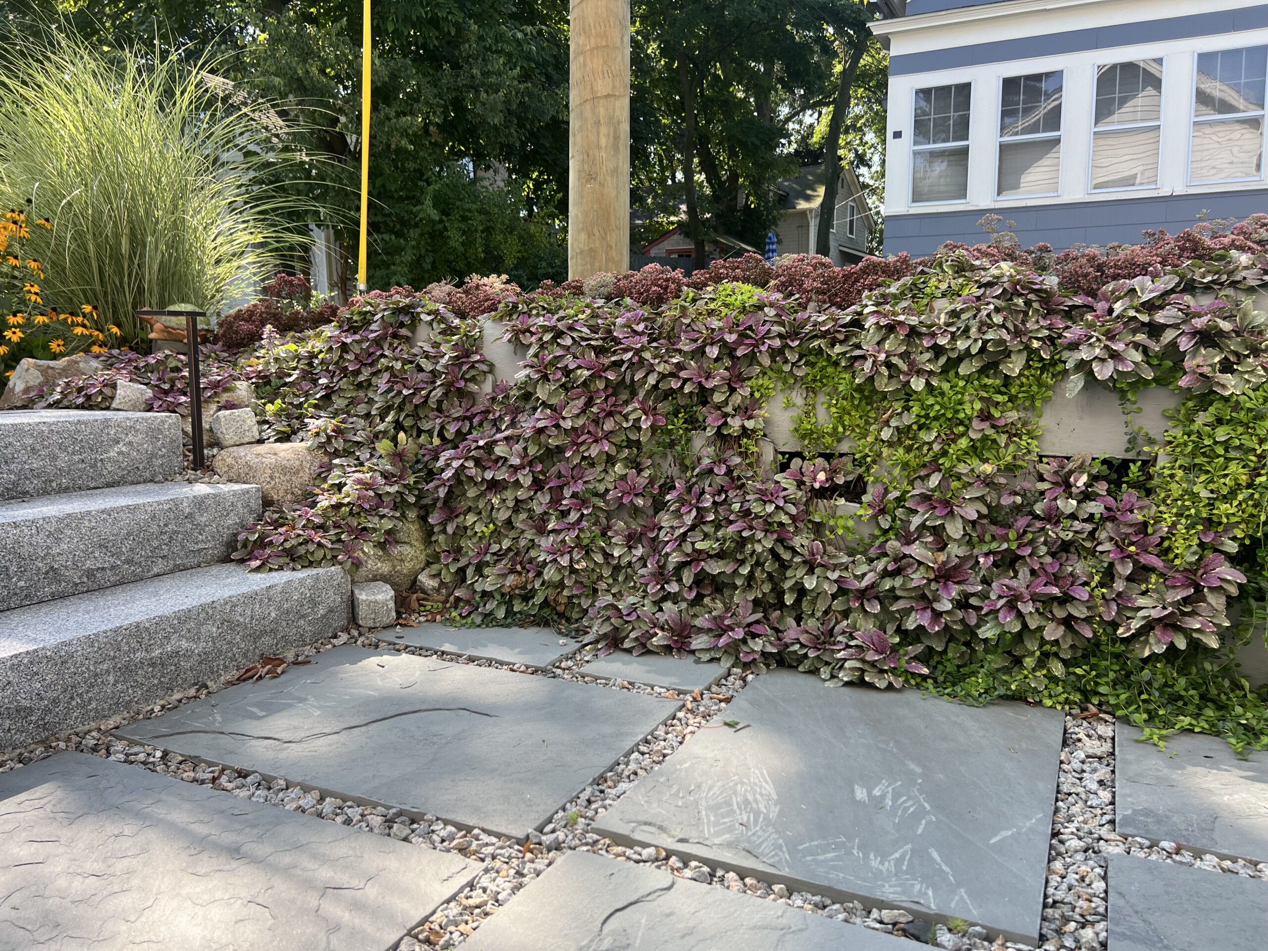 Varden Blocks -Planted Plant covered Varden living retaining wall