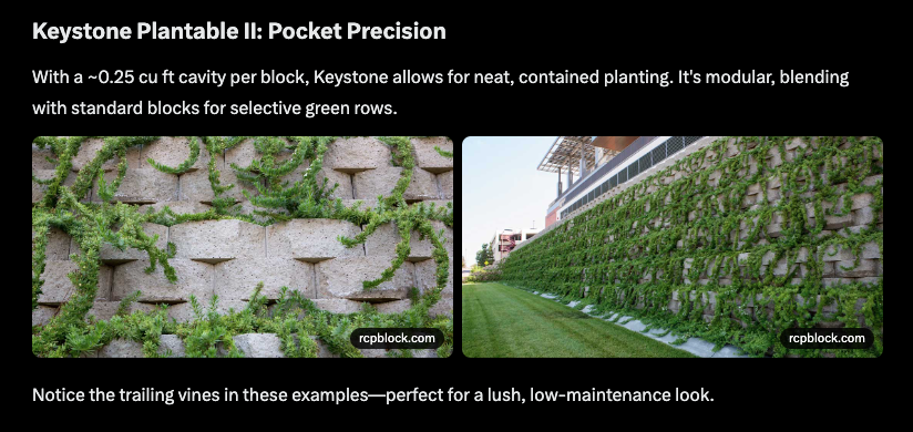 Keystone Plantable Retaining Wall Blocks