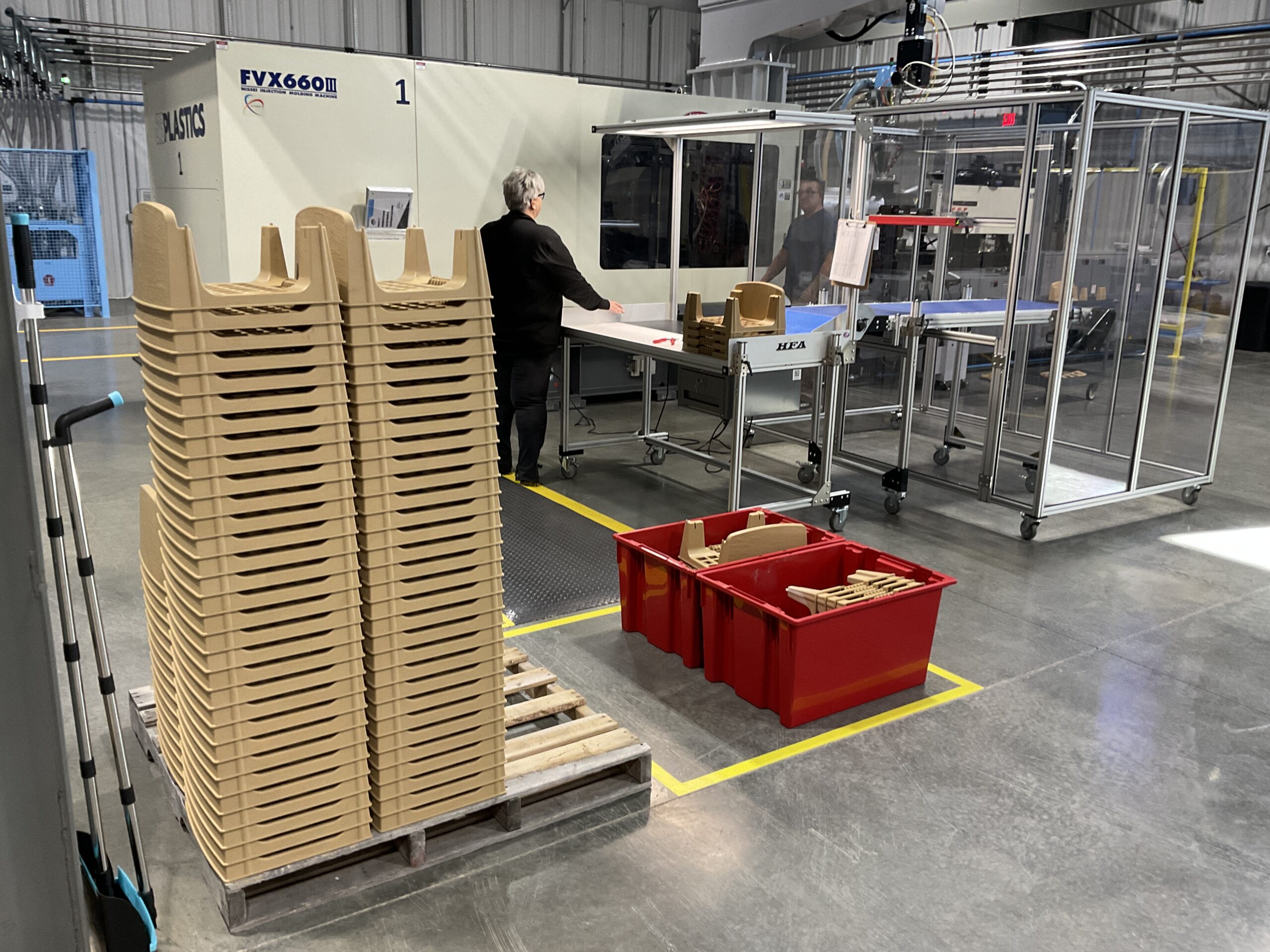 Stack of Varden blocks at manufacturing facility